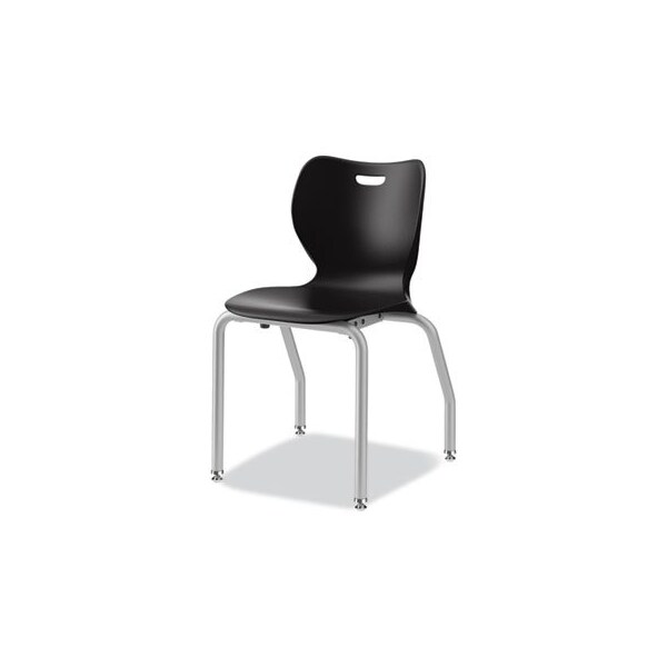 Hon SmartLink Four-Leg Chair, 19.5in x 19.63in x 31in, Onyx Seat, Onyx Base, 4PK SL4L18EONP - main